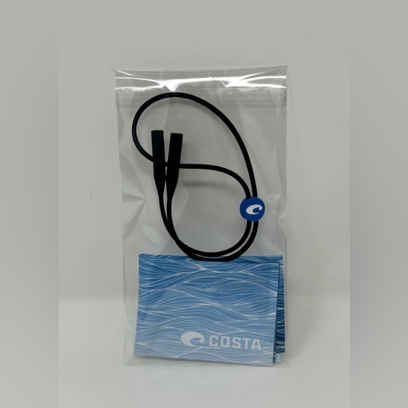 Costa Del Mar - Black Bow Line Silicone Sunglasses Cord with cleaning cloth - Picture 3 of 11